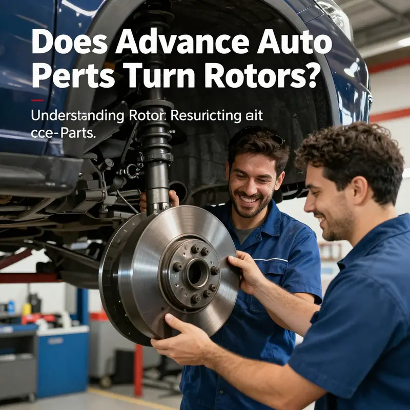 Technicians at Advance Auto Parts provide rotor resurfacing services in a dedicated service area.