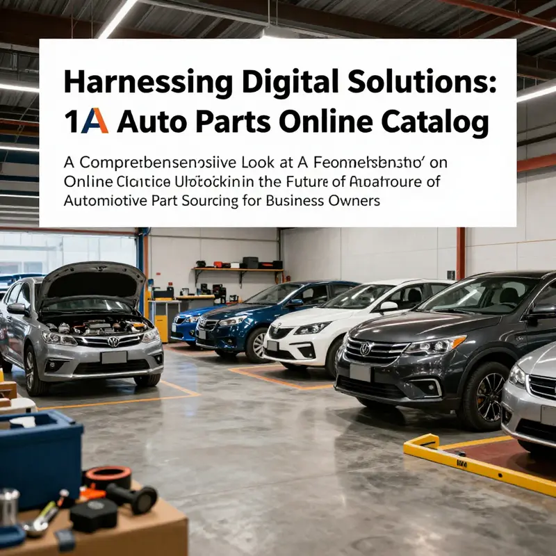 A visually appealing depiction of a garage showcasing vehicles and tools, symbolizing the impact of 1A Auto Parts on business efficiency.