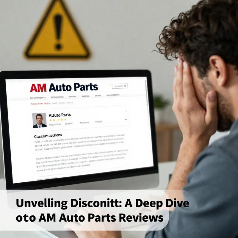 Screenshots of negative consumer feedback highlighting dissatisfaction with AM Auto Parts.