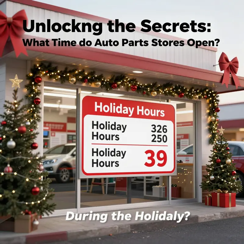 Auto parts store preparing to welcome customers as dawn breaks.