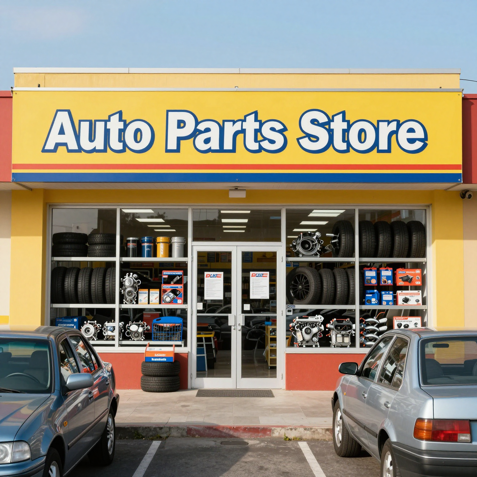 Exterior of an auto parts store