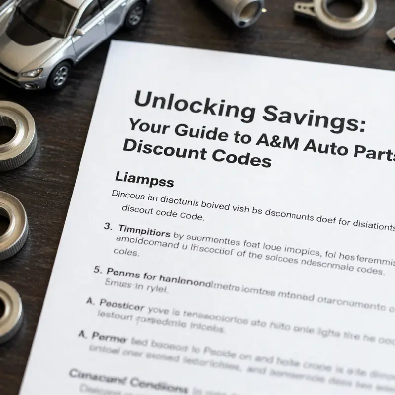 Promotional signs in an A&M Auto Parts store illustrating current discounts available.