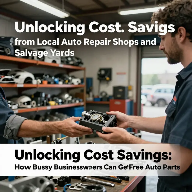 A glimpse into a local auto repair shop where business owners can inquire about free or donated parts.
