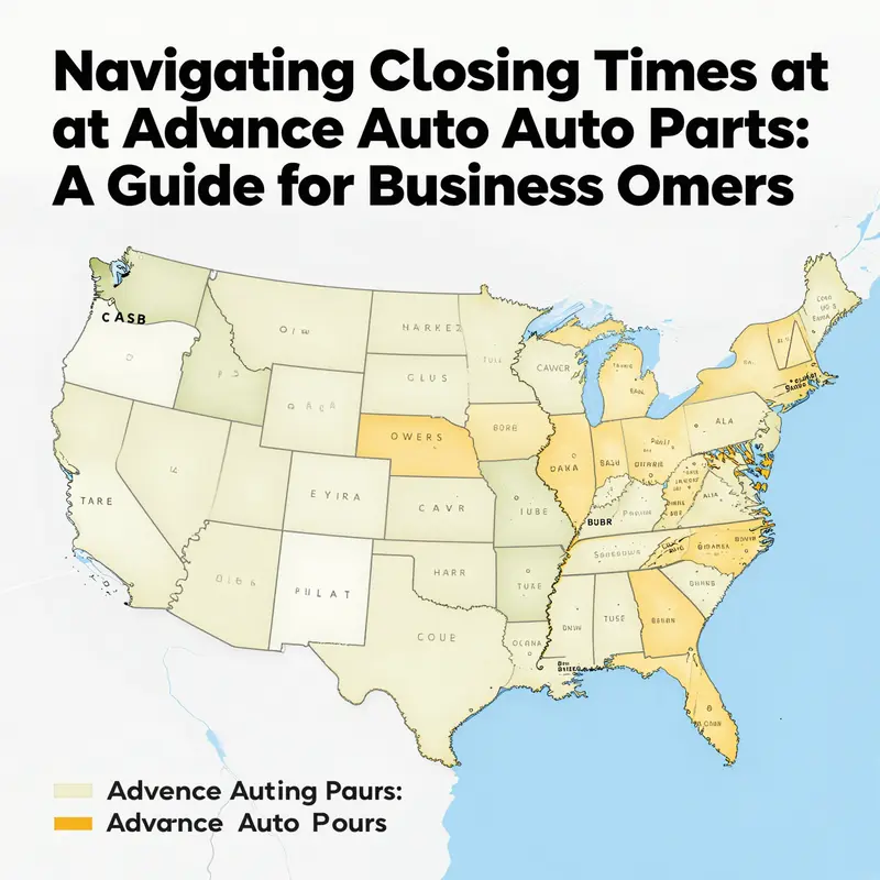 Exploring diverse Advance Auto Parts locations and their unique closing hours.
