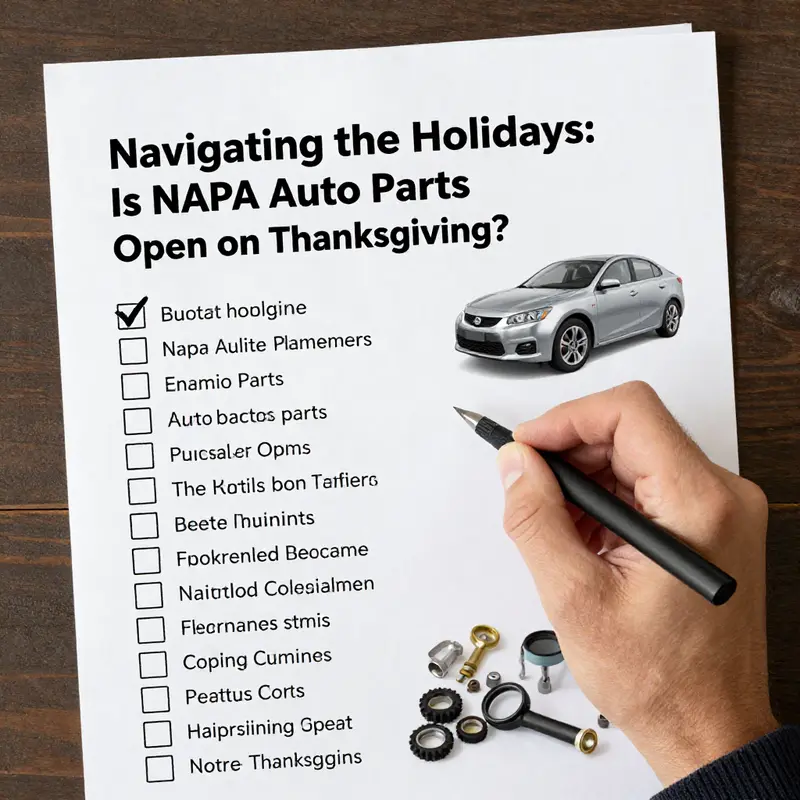 NAPA Auto Parts storefront during Thanksgiving, showcasing their holiday hours and closure.
