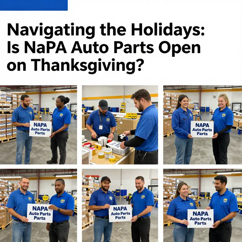 NAPA Auto Parts storefront during Thanksgiving, showcasing their holiday hours and closure.