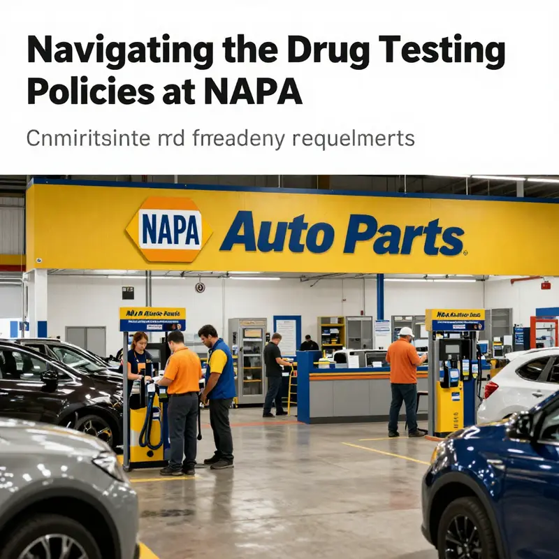 A safe automotive workplace environment at NAPA Auto Parts showcasing employees and equipment emphasizing professionalism.