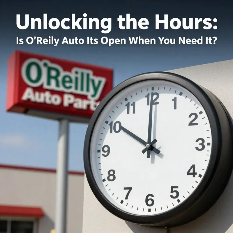 O’Reilly Auto Parts store exterior with open sign, highlighting their operational hours.