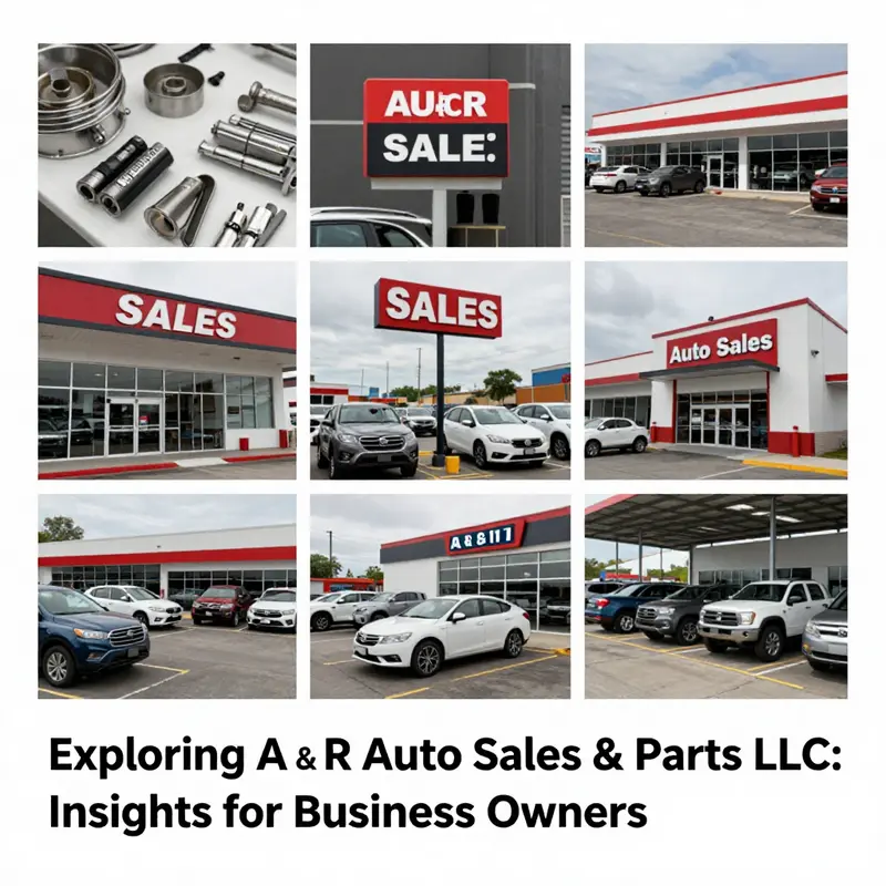 A vibrant collage depicting the essence of the auto sales and parts industry.