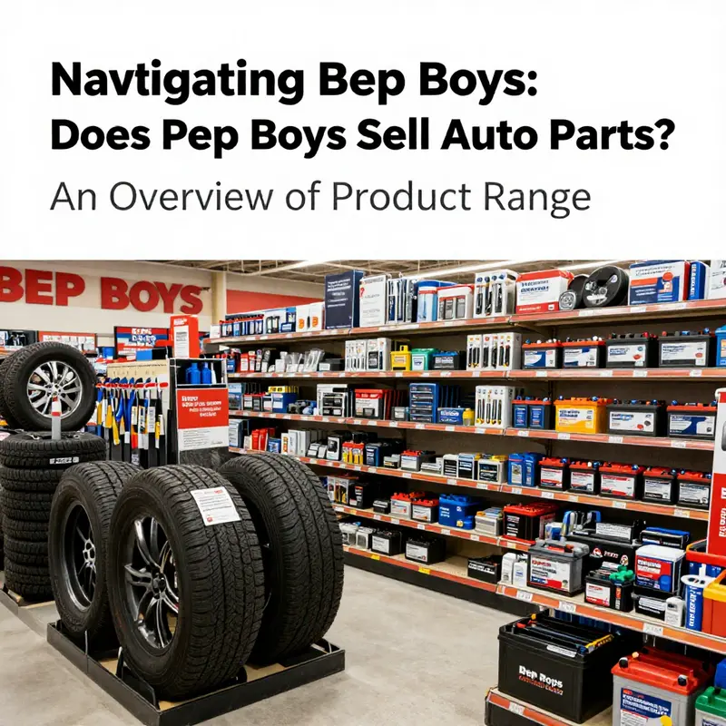 A variety of auto parts available at Pep Boys, demonstrating their extensive product range.