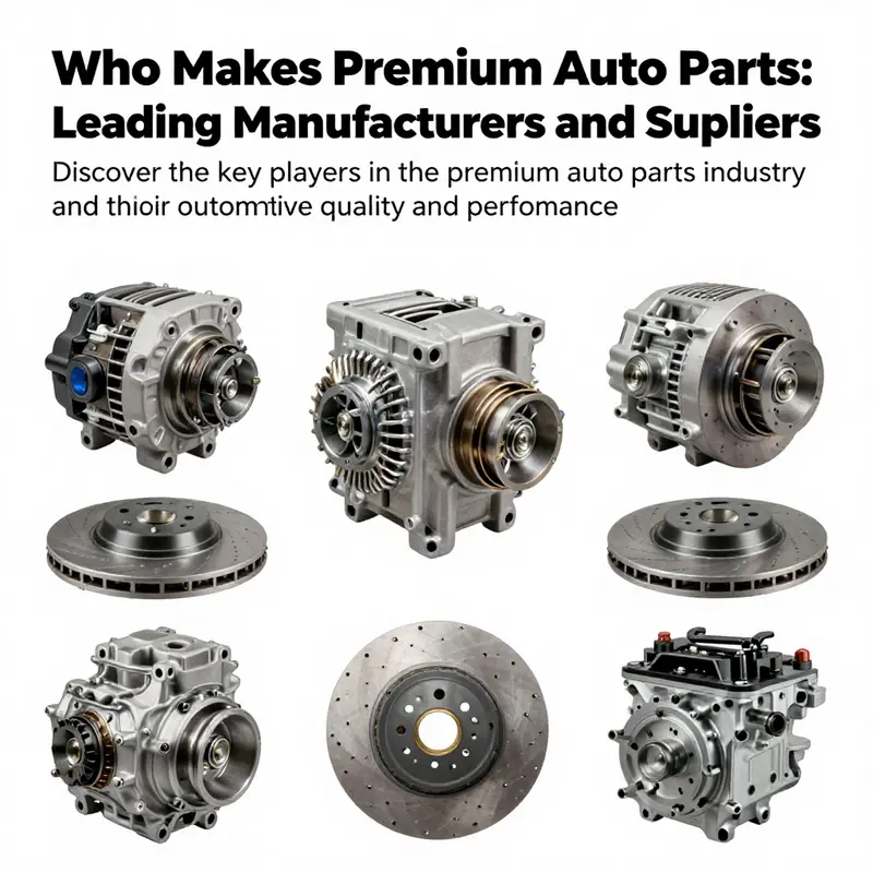 Collage of high-quality automotive parts representing the premium auto parts industry.