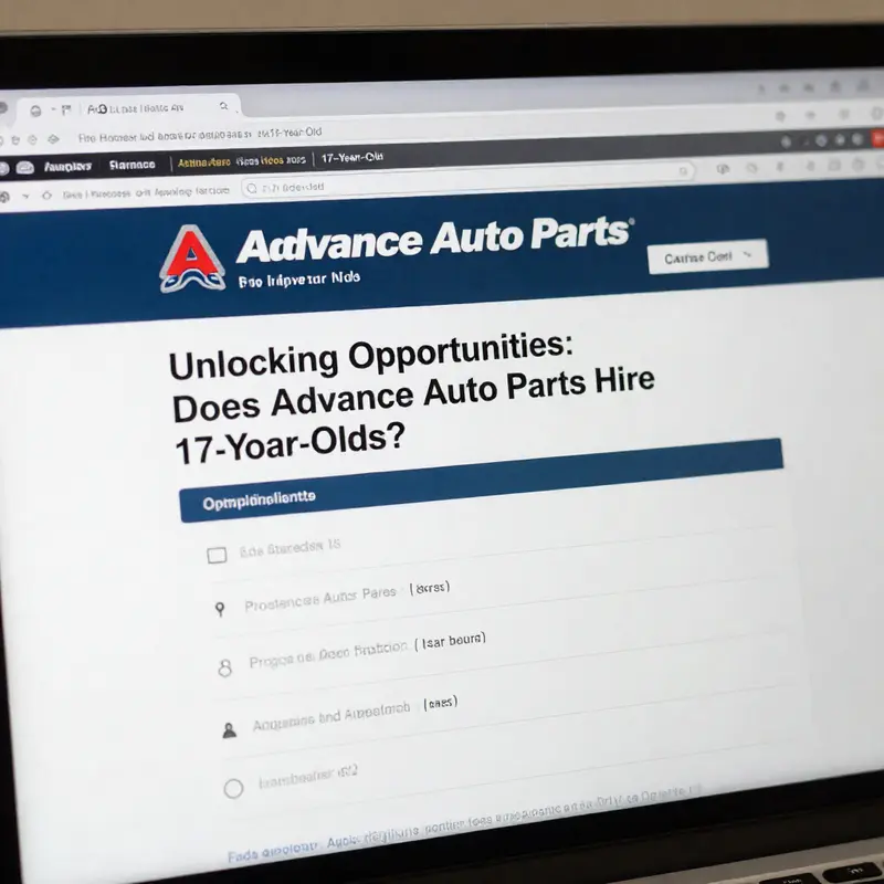 A young employee at Advance Auto Parts showcasing opportunities available for 17-year-olds.