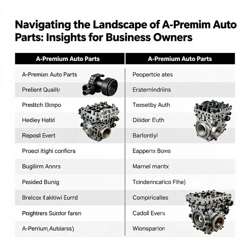 Market analysis of A-Premium Auto Parts showcasing consumer preferences and trends.