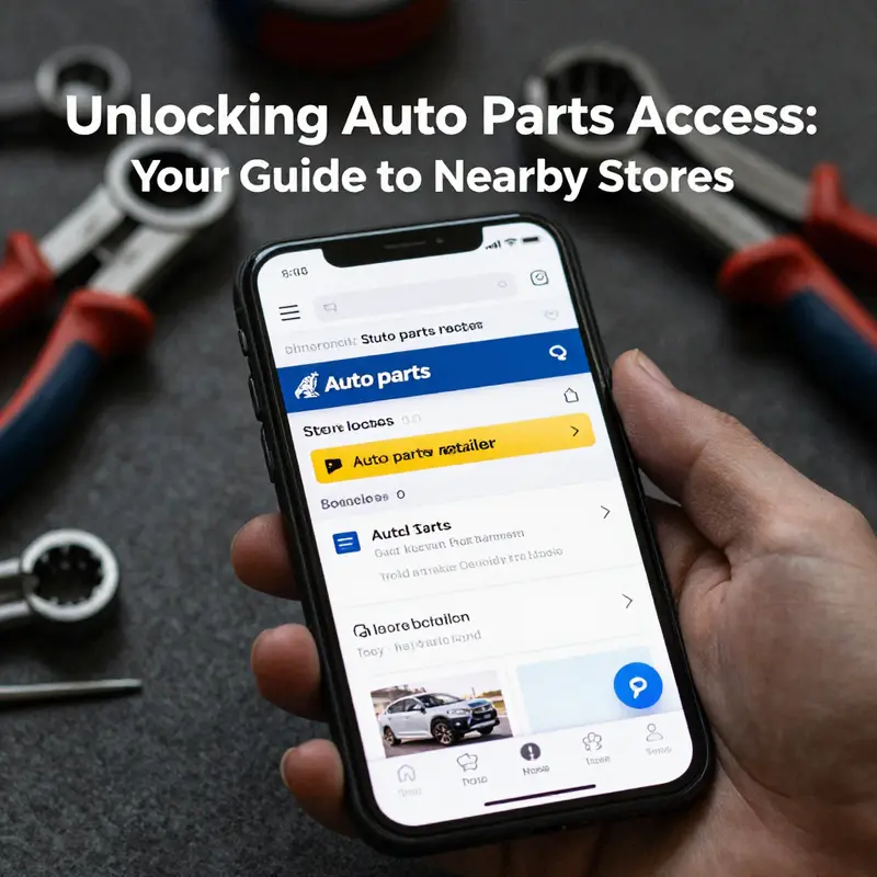 Utilizing mapping services to locate auto parts stores nearby.