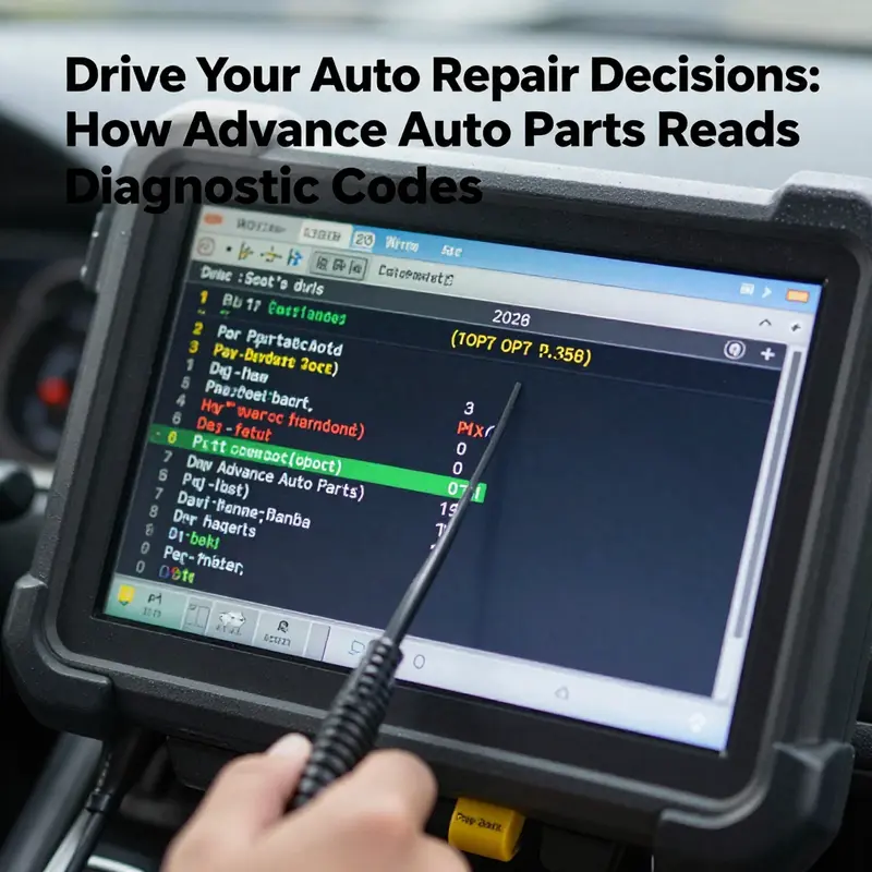 Technician providing diagnostic trouble code reading services at Advance Auto Parts.