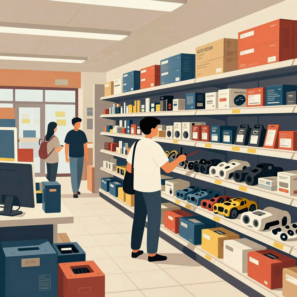 Busy Auto Parts Store