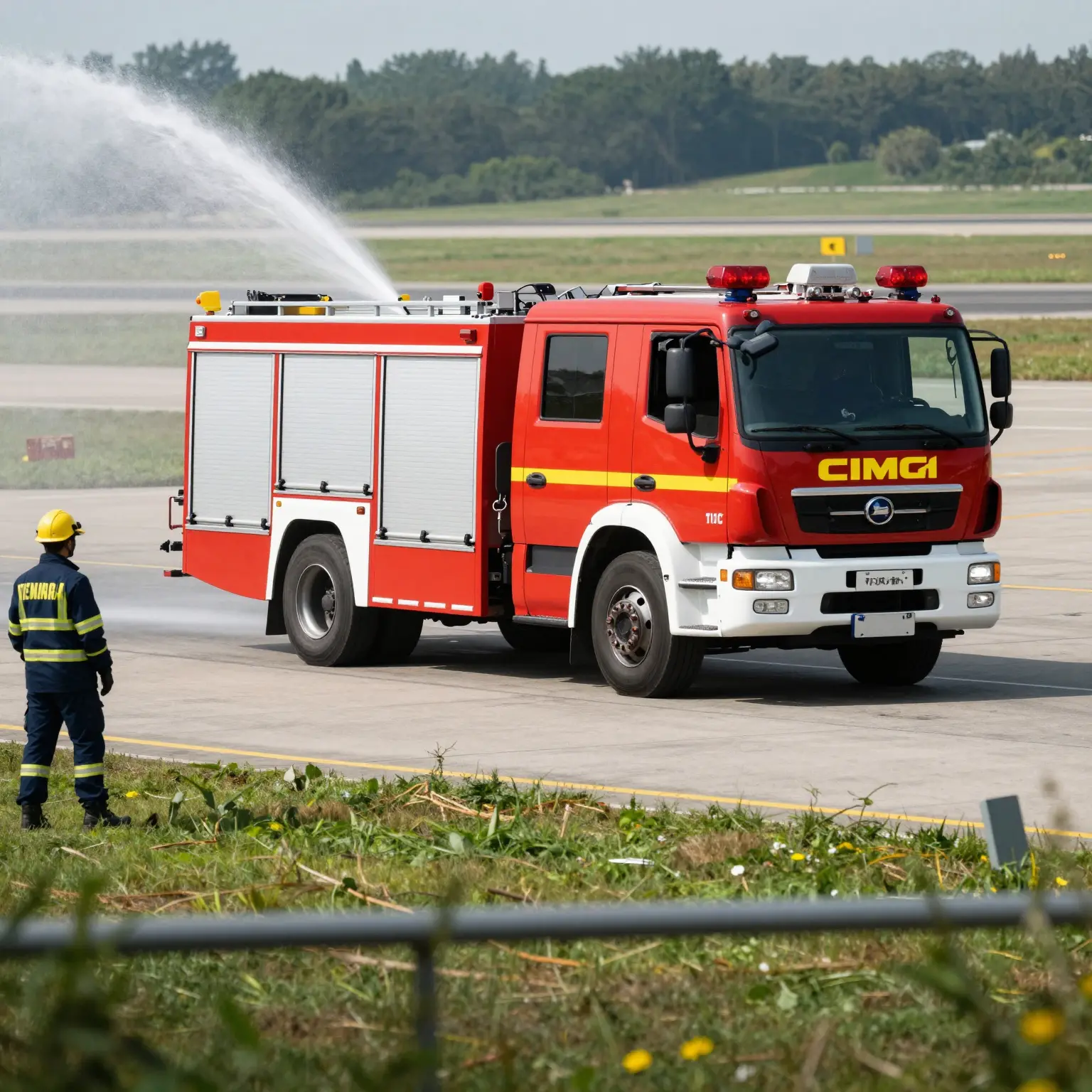 CIMC Tianda Fire Truck in Action